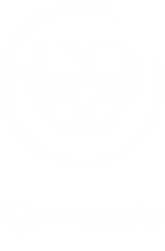 Logo Co-fiducia in wit, onderdeel van Human Zorg